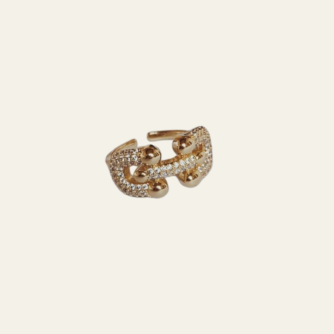 Golden shiny ring